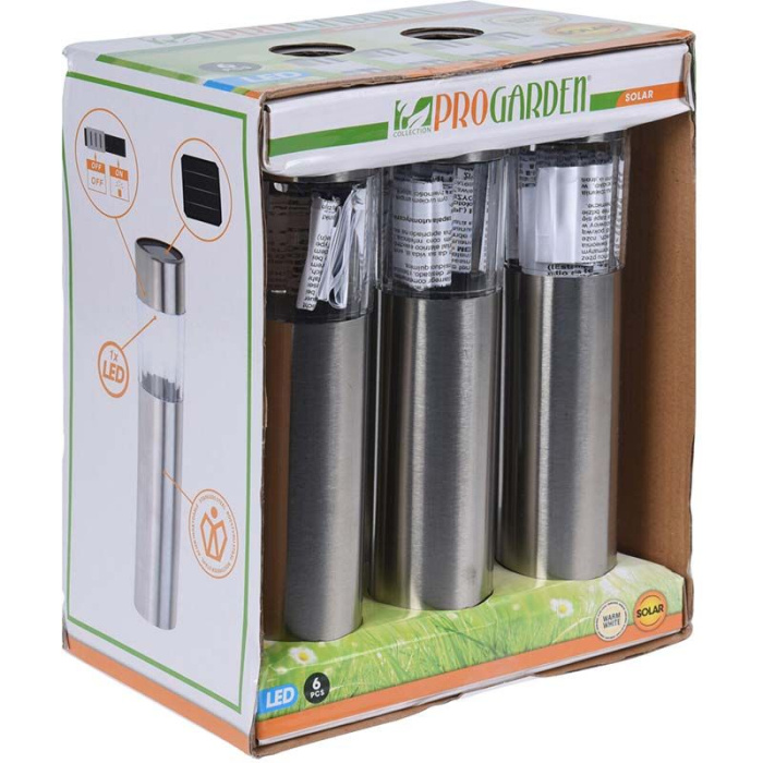 Progarden Solar Prikspots - Padverlichting - Set Van 6 Stuks