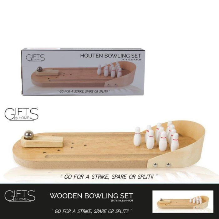 Gifts@Home Mini Bowling Set - Tafelmodel - Hout