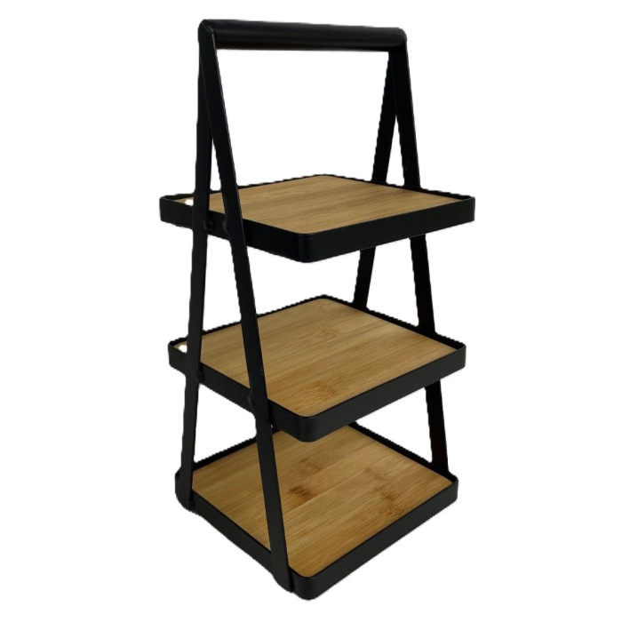 Cuisine Performance Etagere 3 Lagen - Bamboe - Hoogte 32.5 Cm