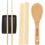 Excellent Houseware Sushi Set - Bamboe + Keramiek - Voor 2 Personen