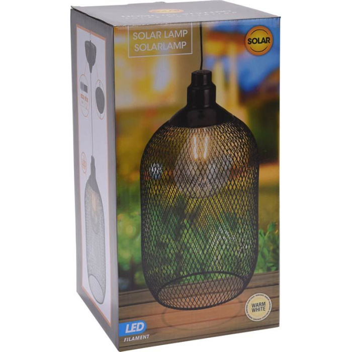 Home&Styling Solar Hanglamp - Led Filament - Metaal - Warm Wit