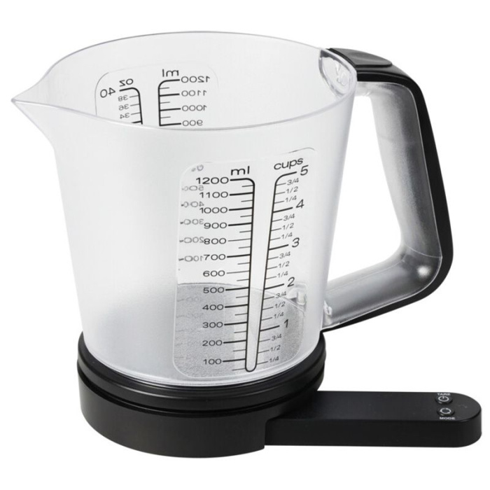 Excellent Houseware Keukenweegschaal Met Maatbeker - 1200 Ml - Tot 5 Kg