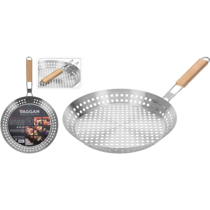 Vaggan Barbecue Grill Pan - Met Inklapbaar Handvat