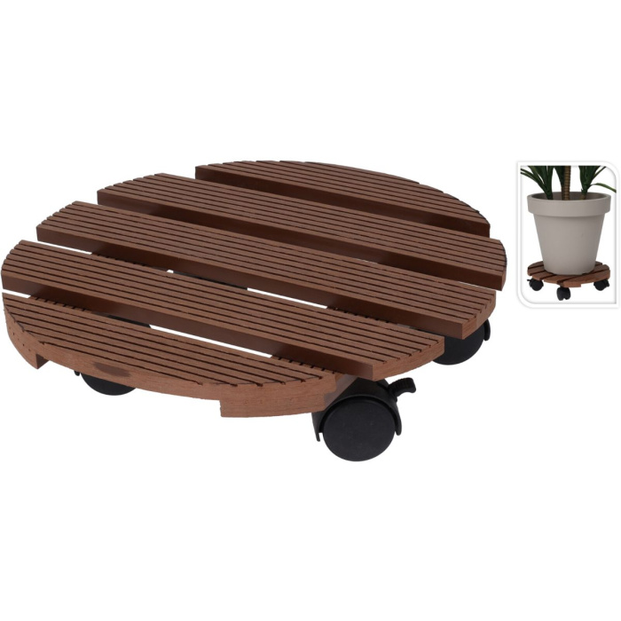 Progarden Plantentrolley - Hout - Bruin - Ø29 Cm - Tot 100 Kg