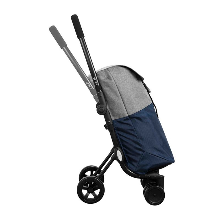 Ceruzo Go Four Boodschappentrolley  - Blauw / Grijs - 43.5 Liter - By Playmarket