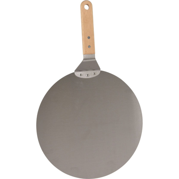 Bbq Pizza Server - Pizzaschep - Voor Bbq En Oven - 30 Cm Diameter- Houten Handvat