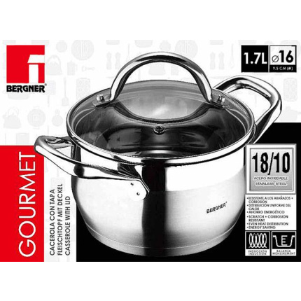 Bergner Gourmet Kookpan 16Cm - 1.7 Liter