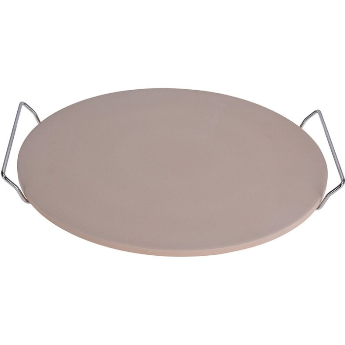 Excellent Houseware Pizza-Baksteen 33Cm Met Metalen Houder