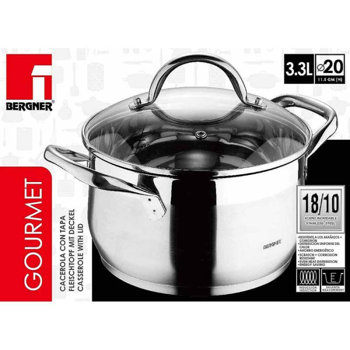 Bergner Rvs 18/10 Kookpan 20Cm - 3,3 Liter