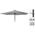 Ambiance Parasol Met Verlichting - 270Cm - Licht Grijs