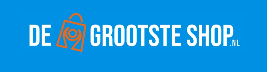 De Grootste Shop logo banner witte lettertype e1736615256459